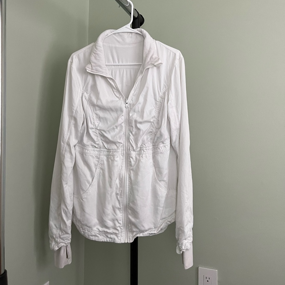 White Lululemon Track Jacket